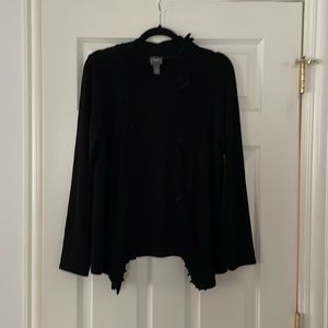 Black travelers by chicos sweater with trim